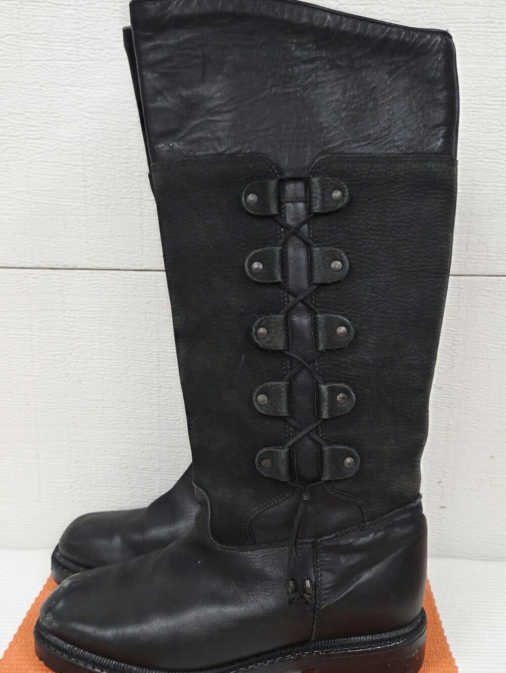 Blondo Canada wool lined Black Lace-Up Knee Boots 8 - Picture 3 of 13